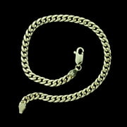 10K Solid Yellow Gold Men's 5mm-10mm Miami Cuban Link Chain Bracelet Necklace